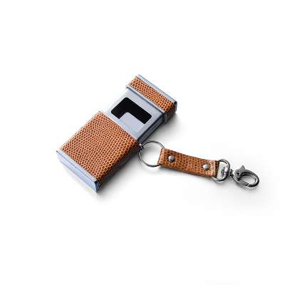 Rectangular sealed key chain miniature metal portable ashtray