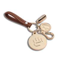 Wholesale metal simple custom logo emboss  keychain